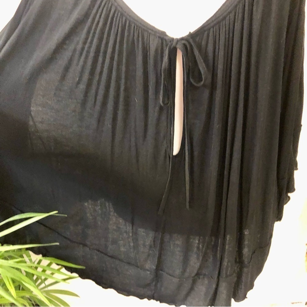 Free People Chloe Cold Shoulder Black Top - Picture 10 of 14